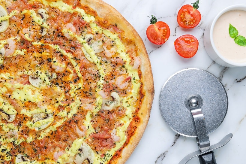Pizza från Restaurang Lokus