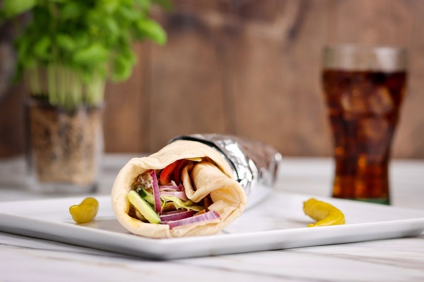 Kebabtallrik från Lokus lunchmeny